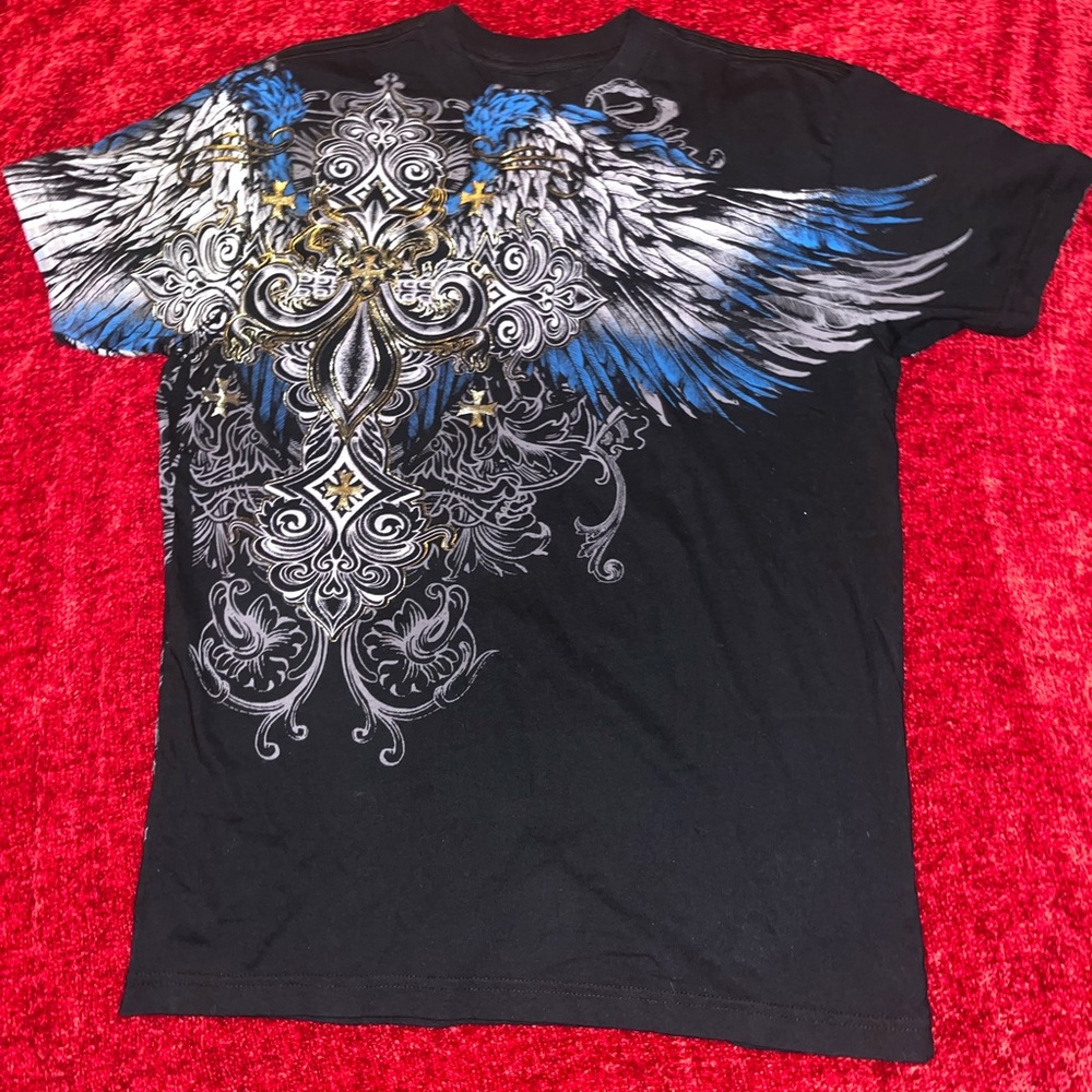 Rare Affliction shirt 
2000 kind of shirt 
Size L